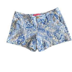 LILLY Pulitzer Callahan Knit Short Blue Peri Turtley Awesome 6